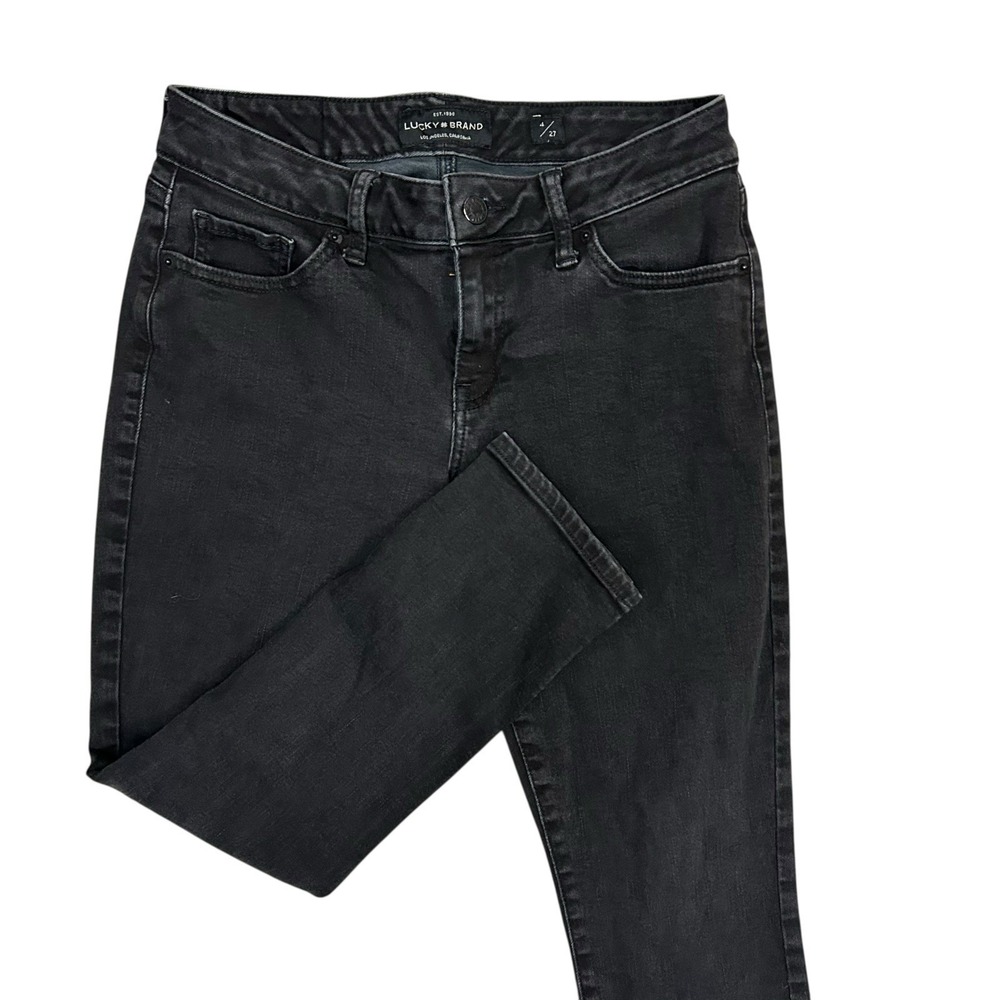Lucky Brand Jeans Womens 4/27 Lolita Skinny Black‎ Denim Stretch 25" Inseam